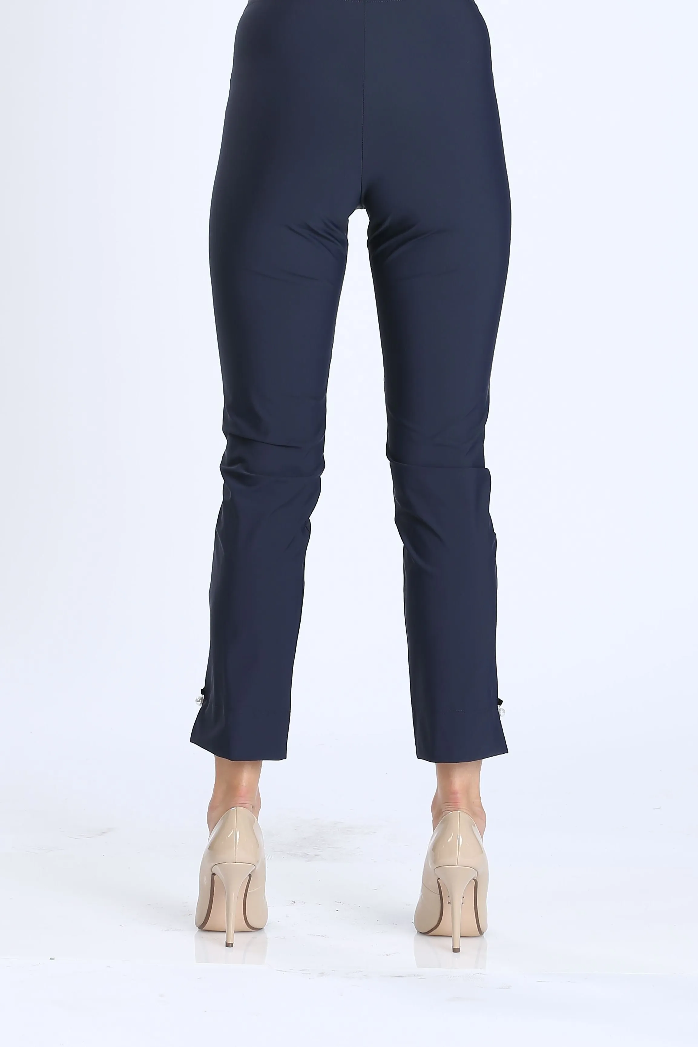 Pearl Detail Ankle Pants