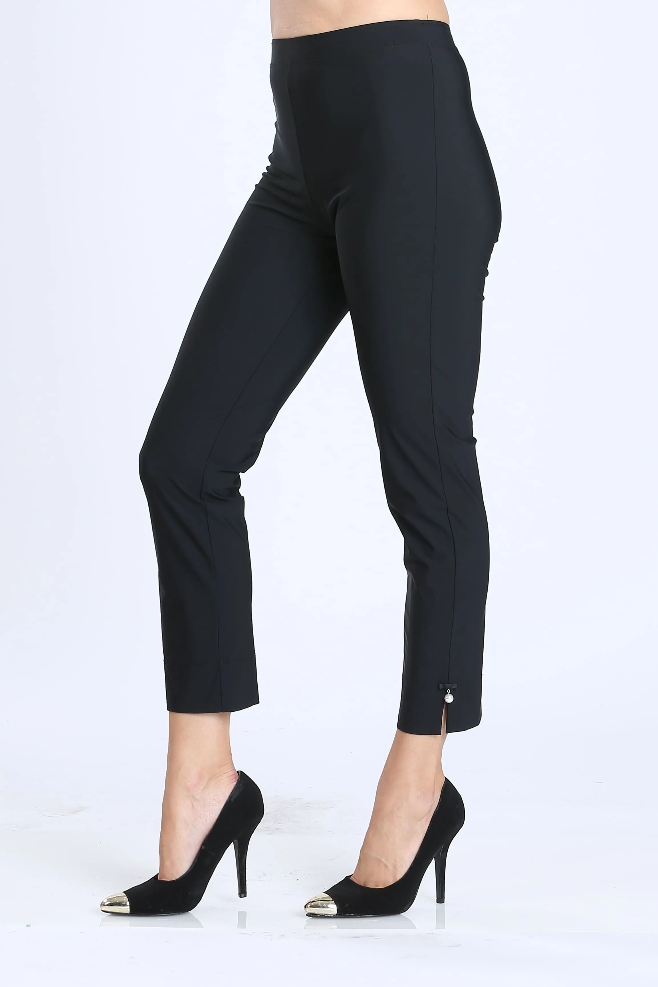 Pearl Detail Ankle Pants