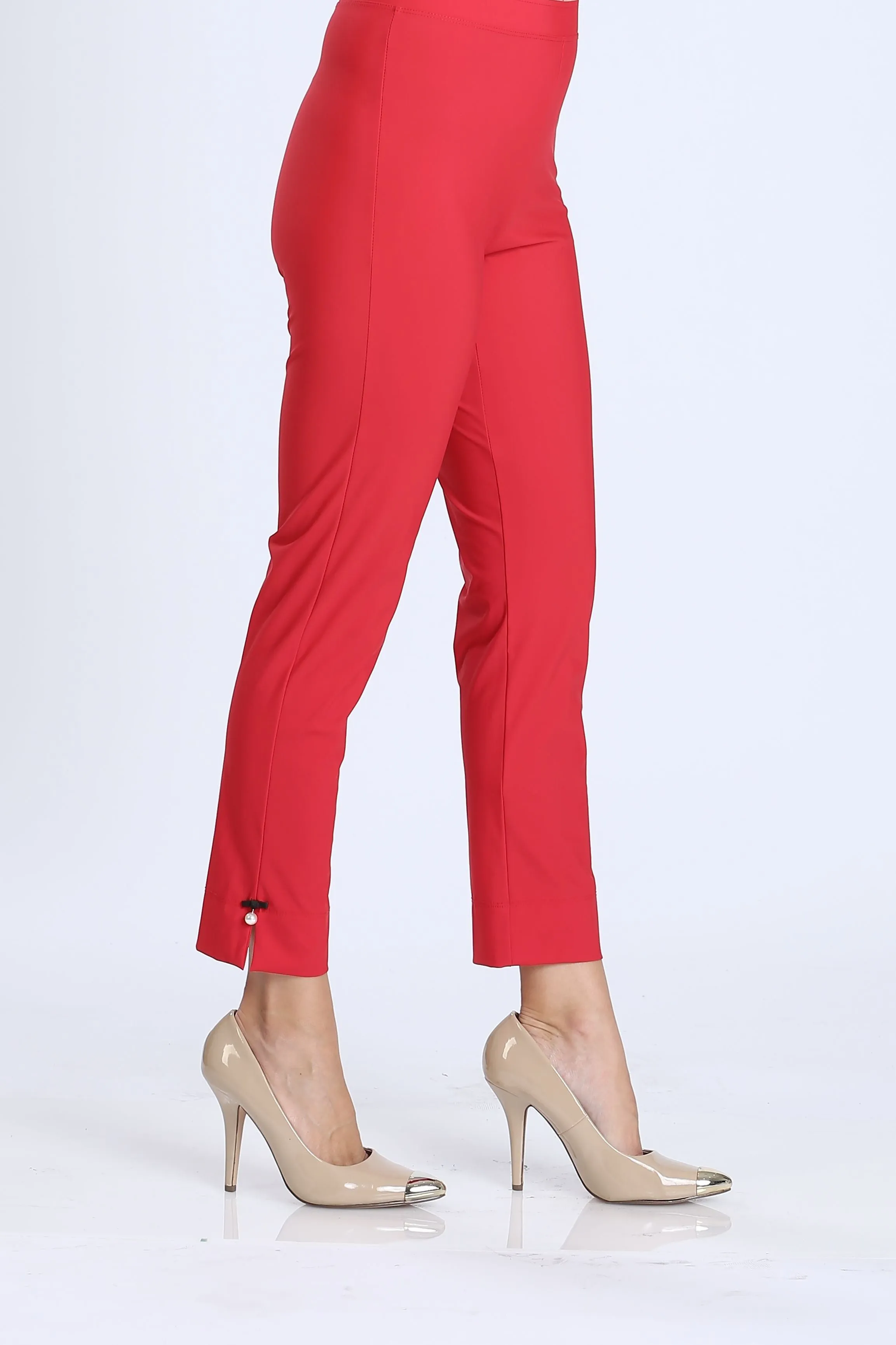 Pearl Detail Ankle Pants