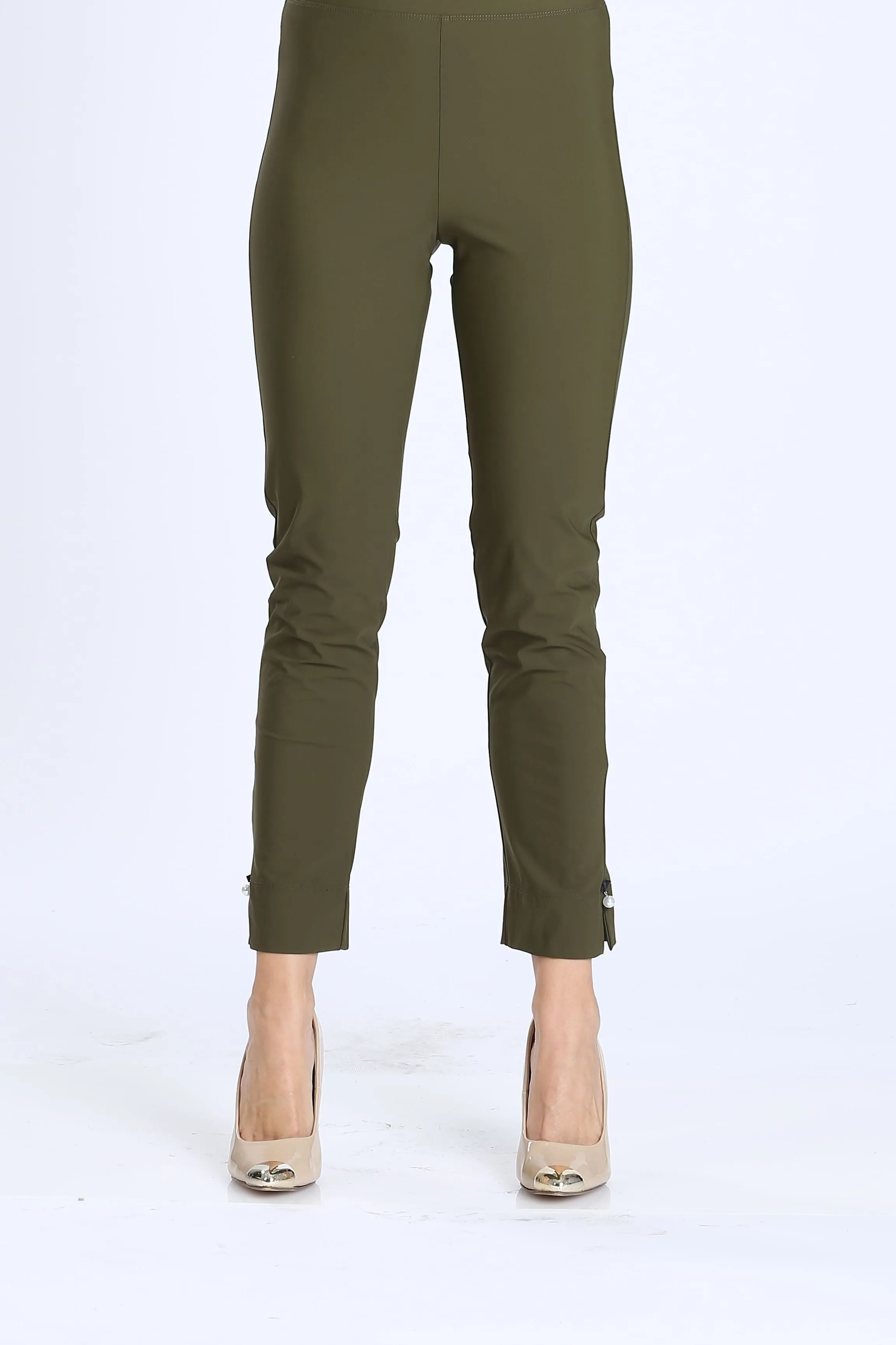 Pearl Detail Ankle Pants