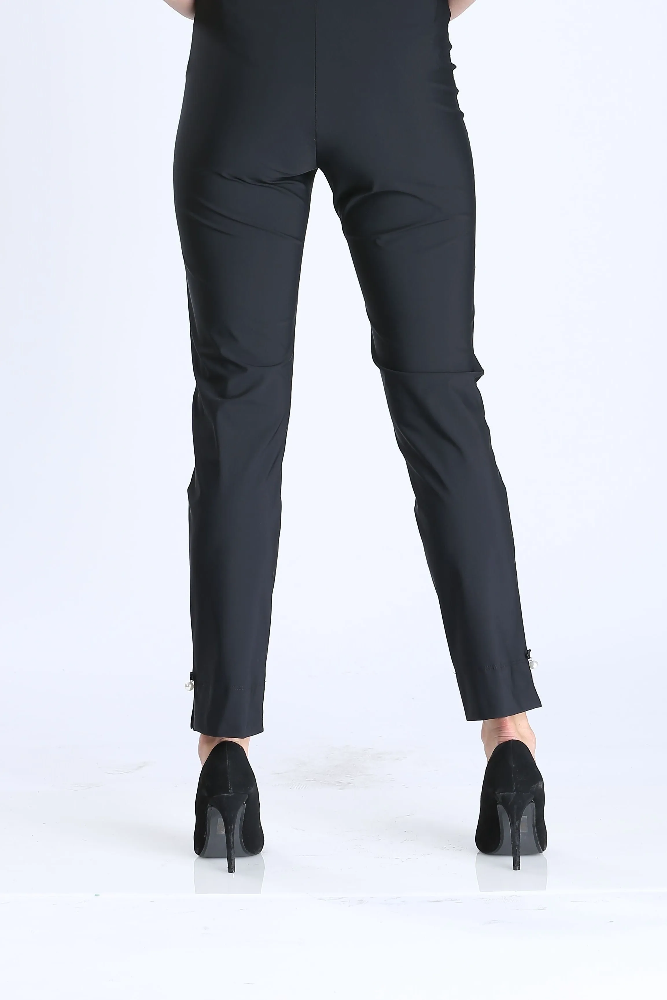 Pearl Detail Ankle Pants