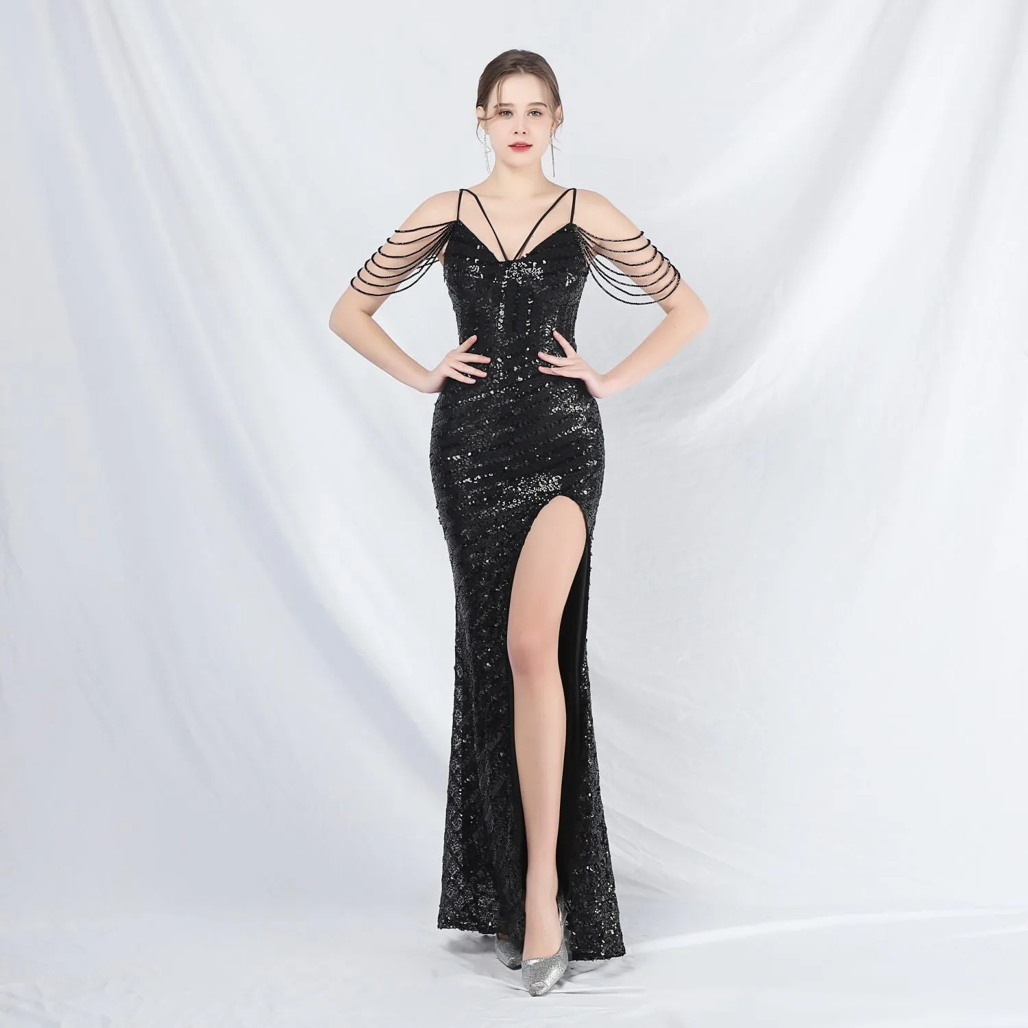 Phaedra-31825-Long Halter Formal Dress