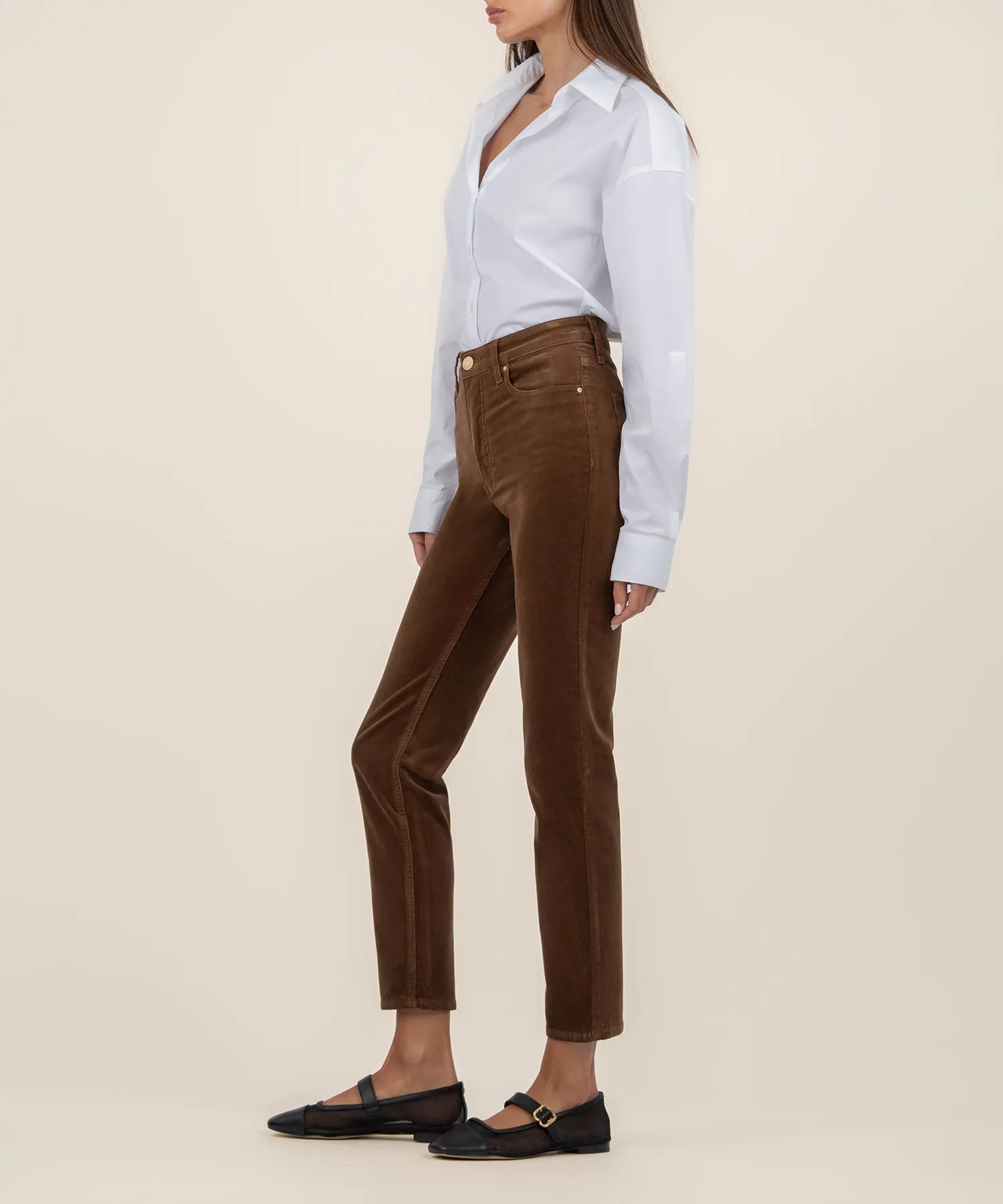 Rachael Corduroy Mom Jean, Long