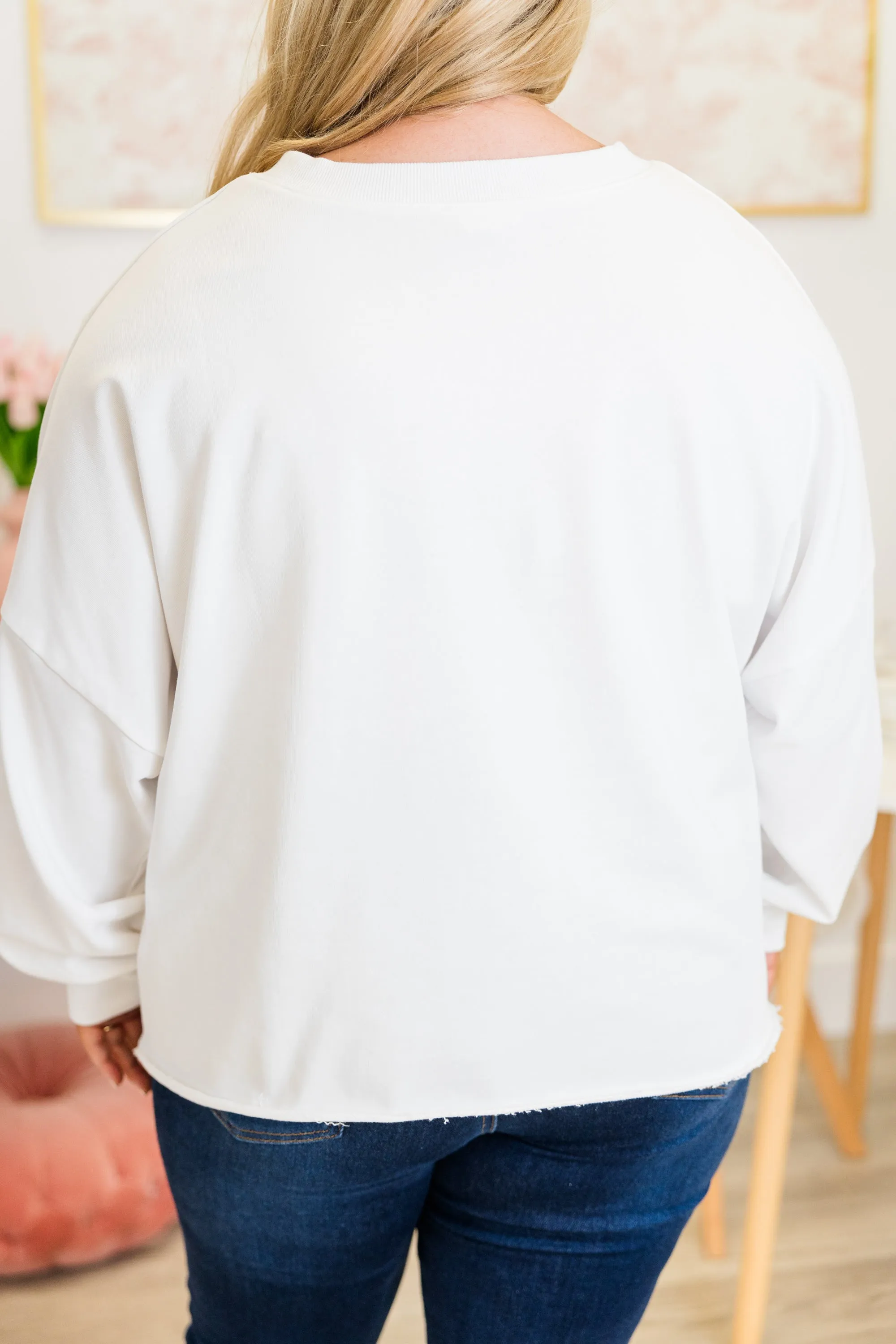 Sending You Hugs And Kisses Pullover, White