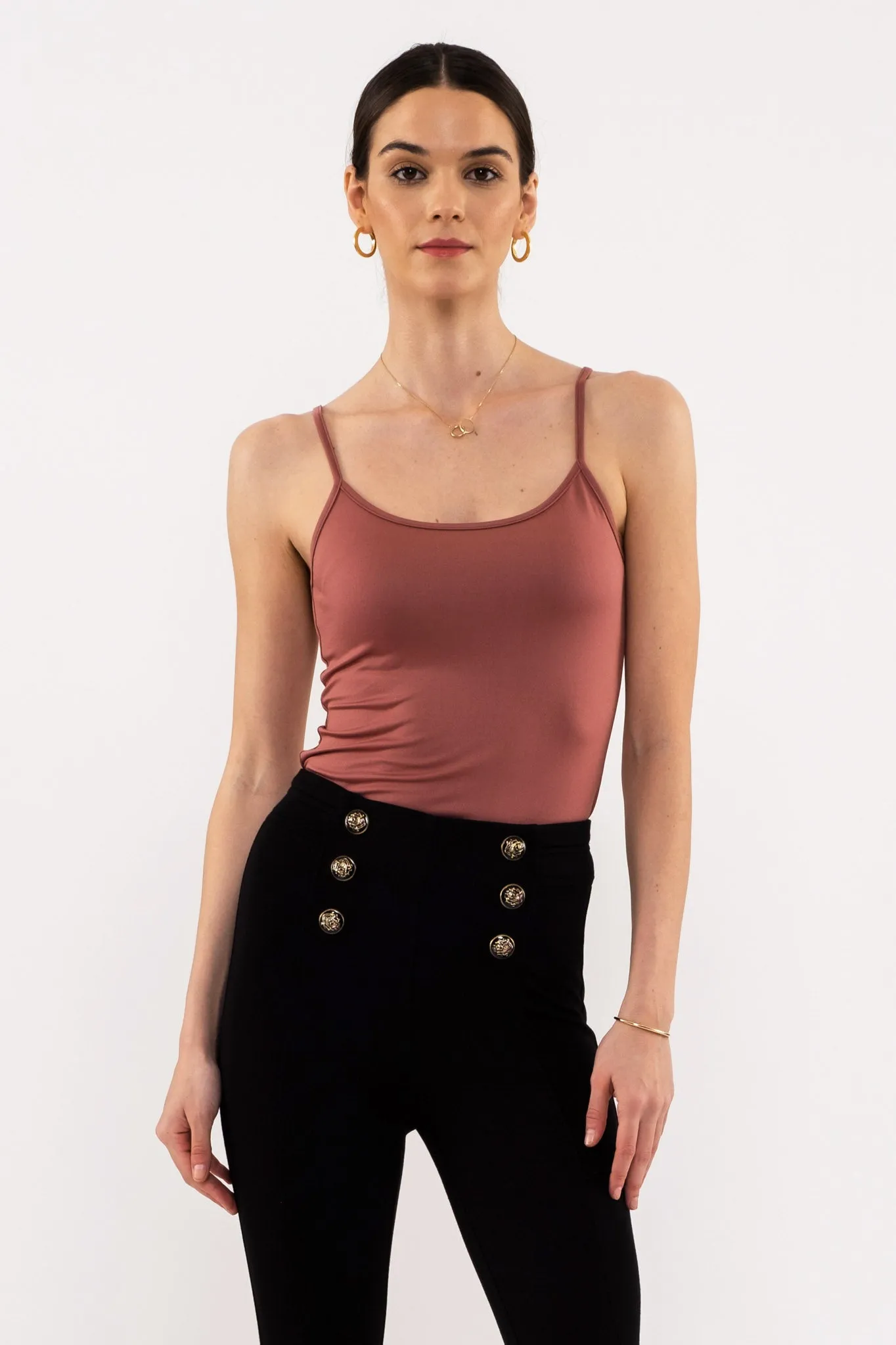 SOLID KNIT CAMI TANK TOP