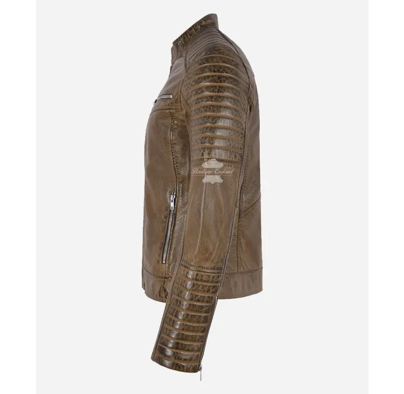 Speedster Ladies Jacket Dirty Brown Vintage Casual Racer Jacket