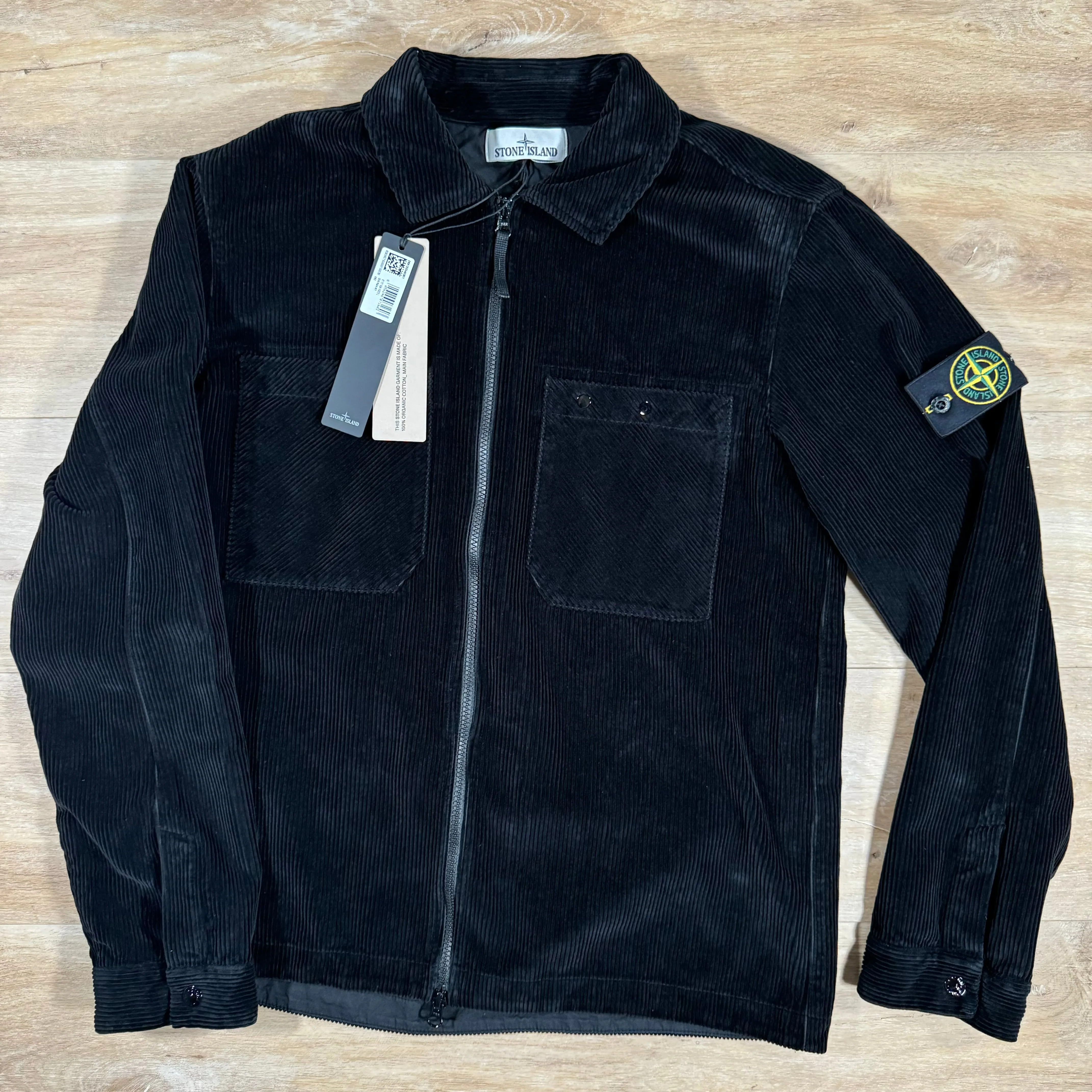Stone Island Corduroy Overshirt in Black