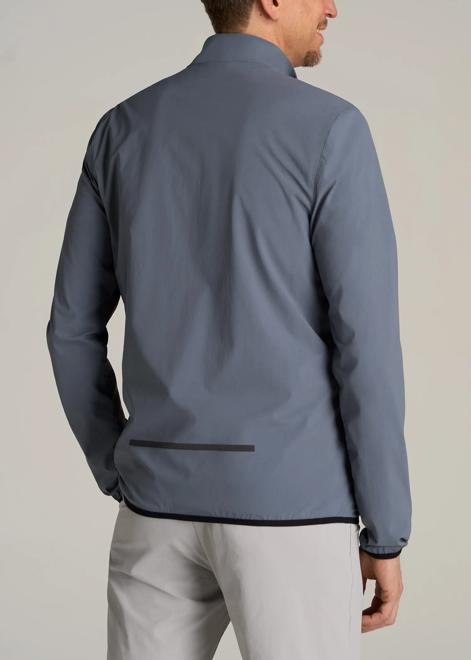Tall Men's Softshell Jacket for Outdoor Training in Smoky Blue