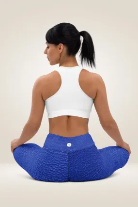 TGC Boutique Blue Yoga Faux Leather Leggings