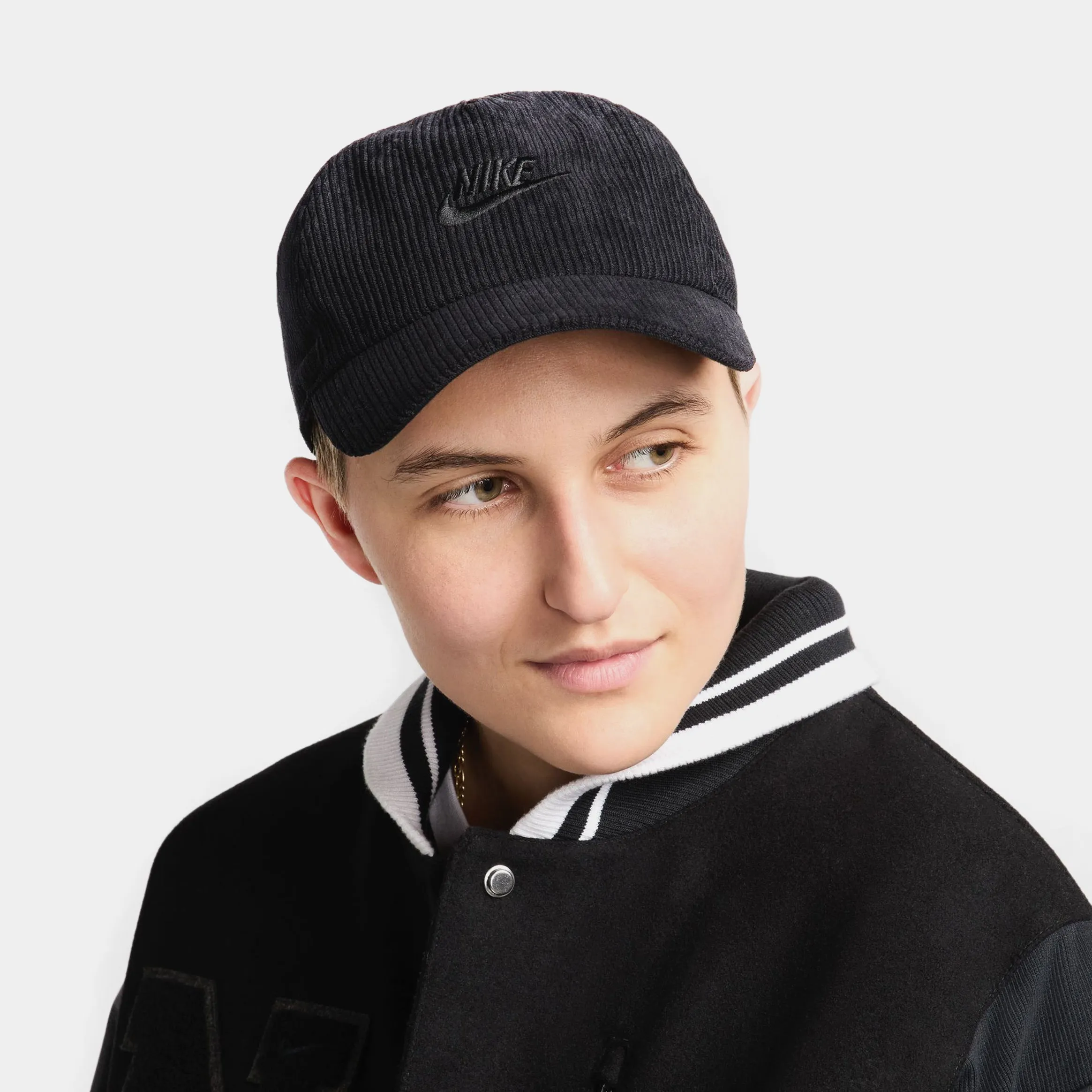 Unstructured Corduroy Cap Mens Hat (Black)