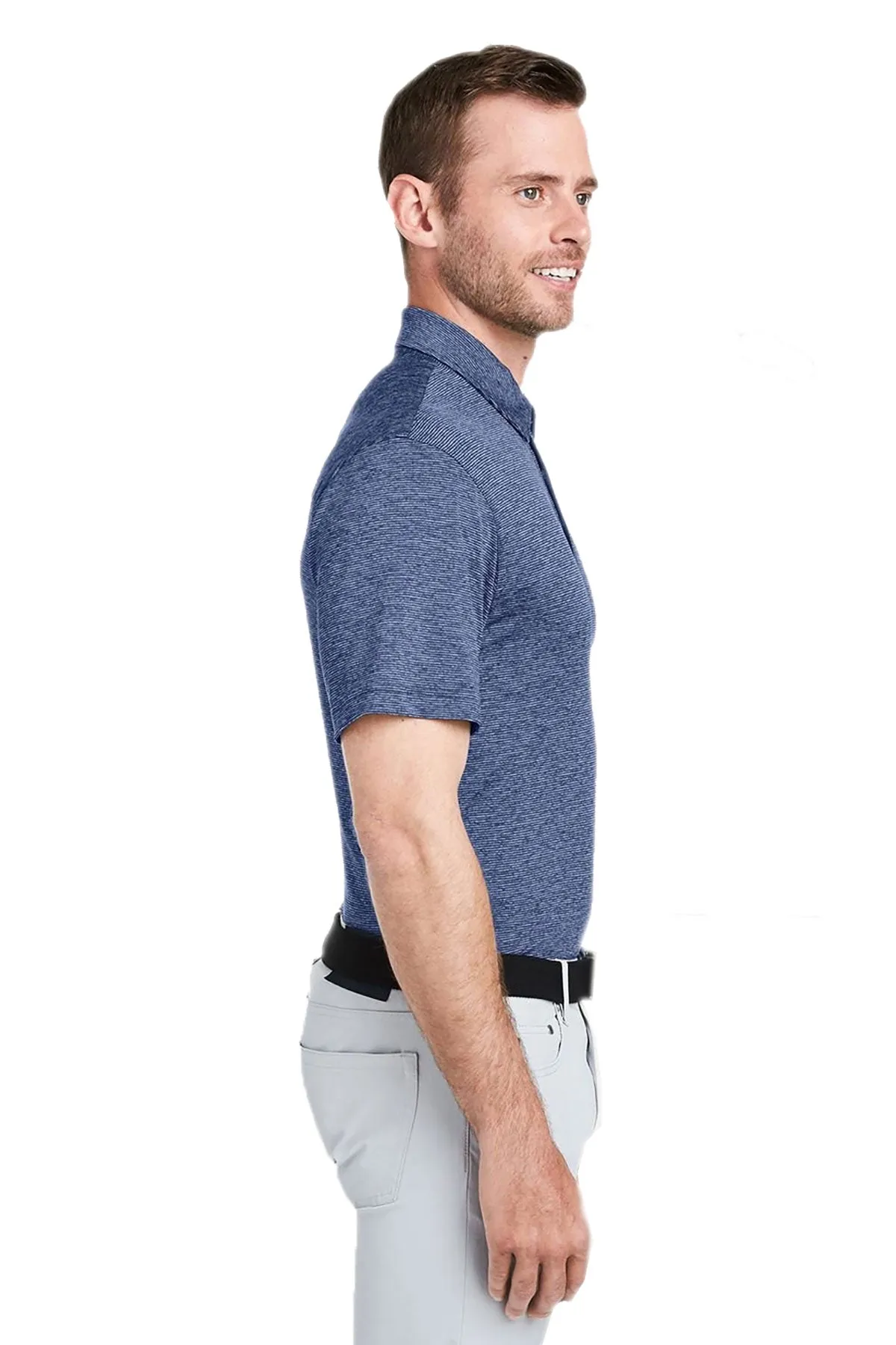 Vineyard Vines Custom Mens Destin Stripe Sankaty Short-Sleeve Polos, Blue Depth