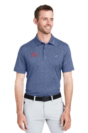 Vineyard Vines Custom Mens Destin Stripe Sankaty Short-Sleeve Polos, Blue Depth