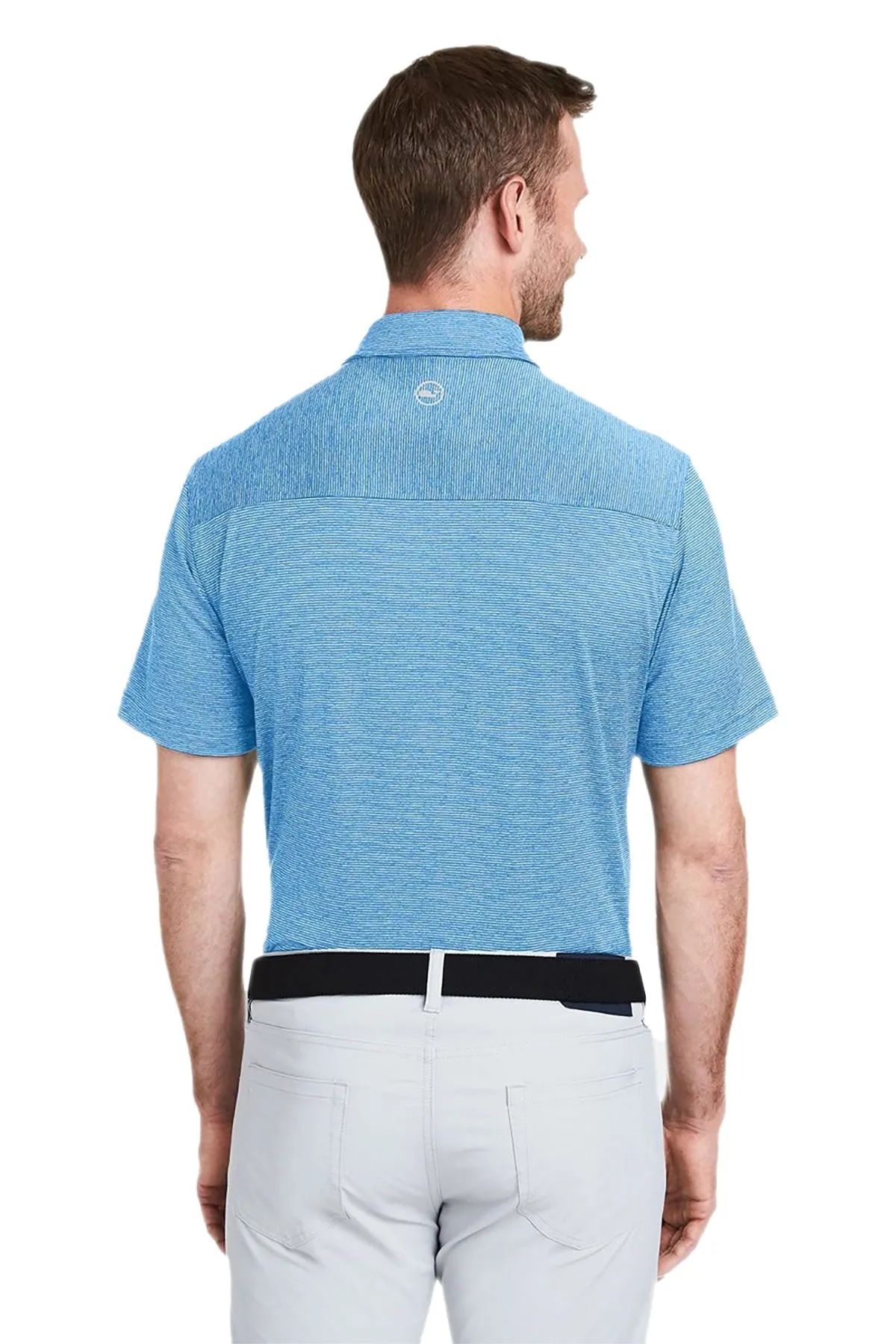 Vineyard Vines Custom Mens Destin Stripe Sankaty Short-Sleeve Polos, Ocean Breeze